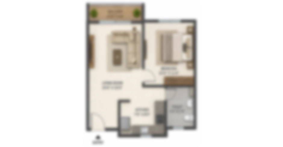 Sai Signature Kalyan East 1 BHK Floor Plan Sai Signature Kalyan East 1 BHK Floor Plan